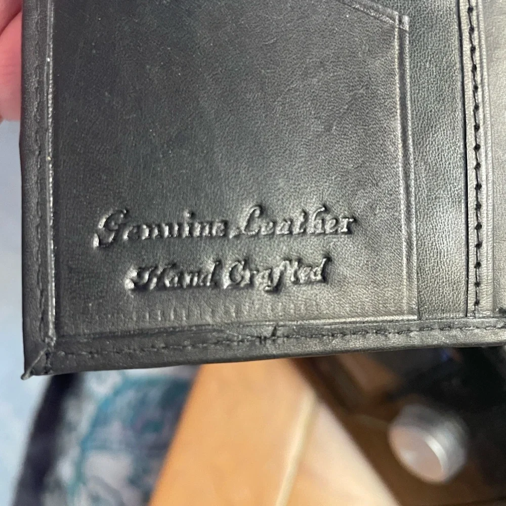 Vtg German Leather Trifold -Rare Eurocard “Deutschland” Credit card insert.NEW